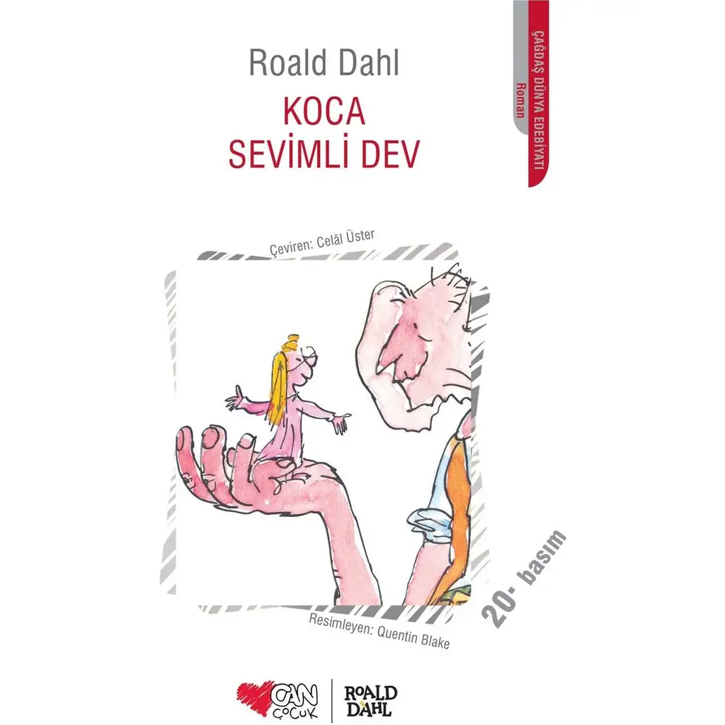 CAN Çocuk Koca Sevimli Dev Roald Dahl 9 - 12 Yaş Masal & Öykü Kitabı Türkçe